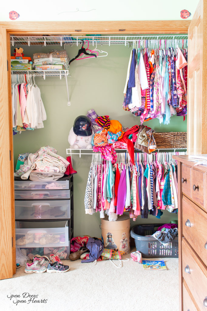 How to Organize a Shared Kids Closet - Open Doors Open Hearts
