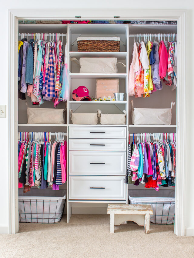 Easy Shared Kids Closet Ideas - Open Doors Open Hearts