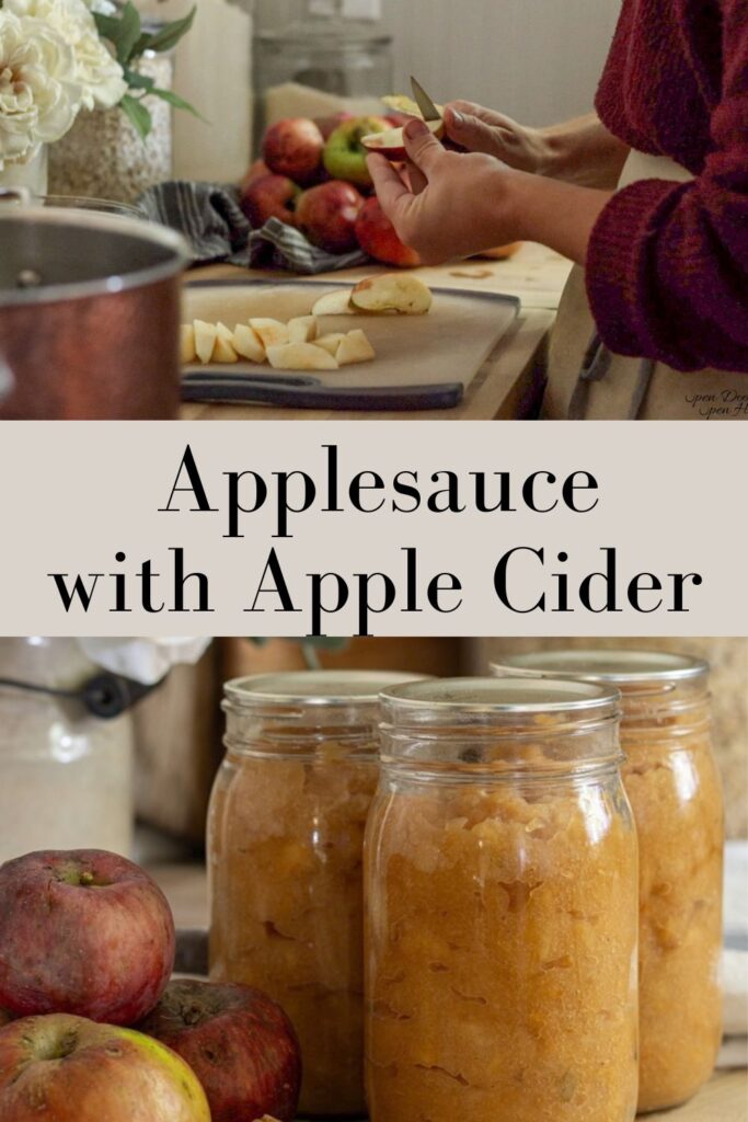 The Best Homemade Unsweetened Applesauce with Apple Cider - Open Doors ...